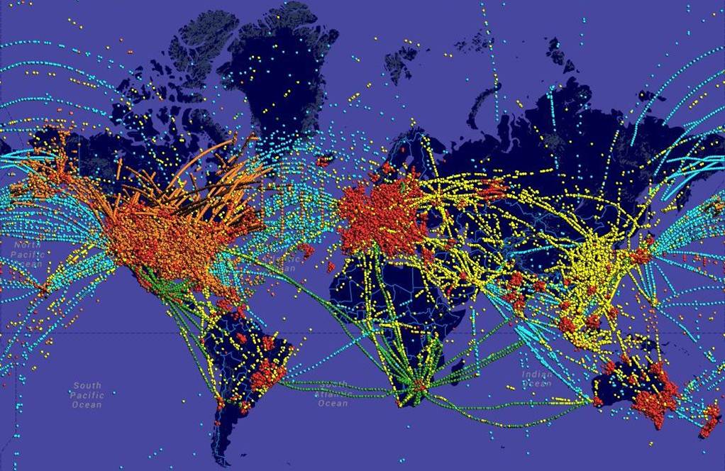 Aircraft route planning and navigation chart